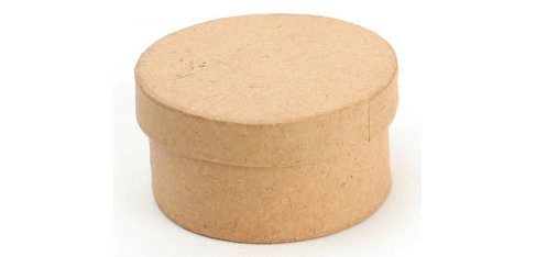 Boîte en carton à décorer forme ronde diamètre 7mm hauteur 3.9cm