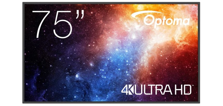 Optoma N3751K Écran plat de signalisation numérique 190,5 cm (75") LED Wifi 450 cd/m² 4K Ultra HD Noir Android 11 24/7