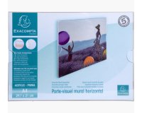 Porte-visuel mural horizontal A4 - Cristal