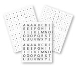 Gommette éducative maildor alphabet coloris rouge bleu vert jaune noir 6 planches 1600 unités