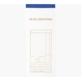 Bloc addition 50 feuillets 91x225 mm 50/2 autocopiant avec numeratation