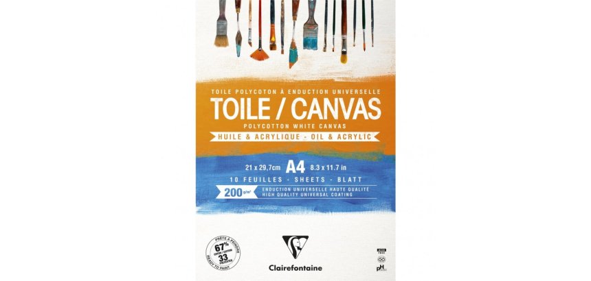 Toile à peindre Cosmos bloc collé 10F A4 200g