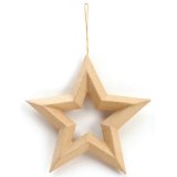 Suspension etoile graine creative carton noel          19x20x2,5cm