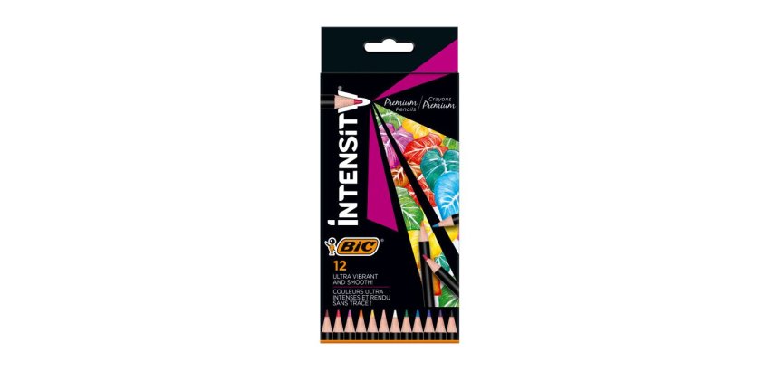 BIC Intensity Premium Black, Blue, Brown, Green, Light Blue, Orange, Pink, Purple, Red, Violet, White, Yellow 12 pc(s)