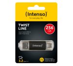 Intenso Twist Line USB flash drive 256 GB USB Type-A / USB Type-C 3.2 Gen 1 (3.1 Gen 1) Anthracite