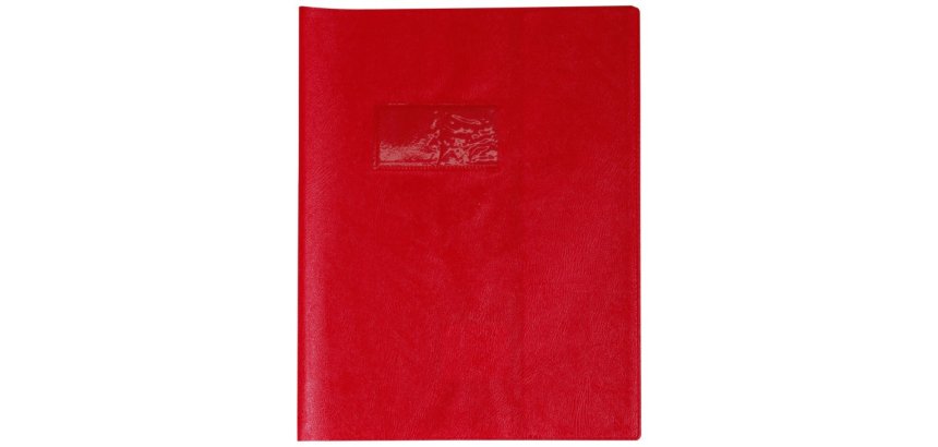 Protège-cahiers grain cuir PVC 22/100ème 17x22 cm