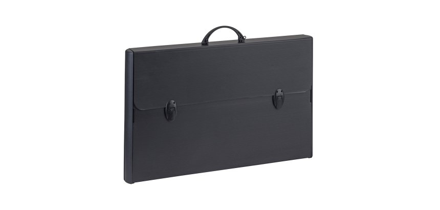 Valigetta polionda Total Black - 37 x 60 cm - dorso rigido 5 cm - PPL - nero - Favorit