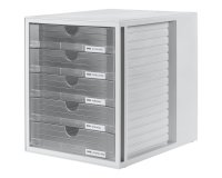 HAN 1450-63 desk tray/organizer Polystyrol Grey, Translucent