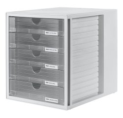 HAN 1450-63 desk tray/organizer Polystyrol Grey, Translucent