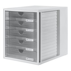 HAN 1450-63 desk tray/organizer Polystyrol Grey, Translucent