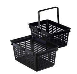 Durable Shopping Basket Black