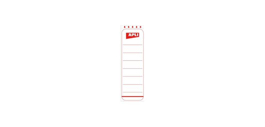 Étiquette opaque apli agipa dos classeur 60x190mm pochette 10 unités