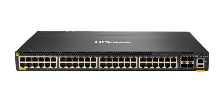 HPE Aruba Networking CX 6300M 48-port 1GbE Class 4 PoE and 4-port SFP56 Switch