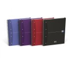 Cahier Oxford Europeanbook office Essentials A4+ grands carreaux Seyès 240 pages reliure spirale couverture carte coloris assortis