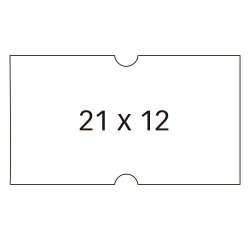 Etiquette pour pince à étiqueter, 21 x 12 mm, blanc