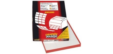 Etichette adesive C/542 - in carta - permanenti - 70 x 148 mm - 6 et/fg - 100 fogli - bianco - Markin