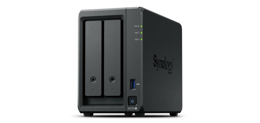 Synology DiskStation DS725+ serveur de stockage NAS Ryzen Embedded R1600 4 Go DDR4 0 To Noir