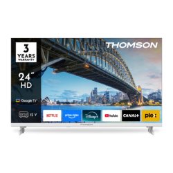 THOMSON TV LED 60 cm Thomson Google TV 24 HD 12V Blanc
