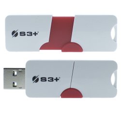 S3Plus Technologies Space + E1 USB flash drive 64 GB USB Type-A 3.2 Gen 1 (3.1 Gen 1) Red, White