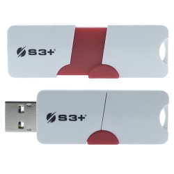 S3Plus Technologies Space + E1 unità flash USB 128 GB USB tipo A 3.2 Gen 1 (3.1 Gen 1) Rosso, Bianco