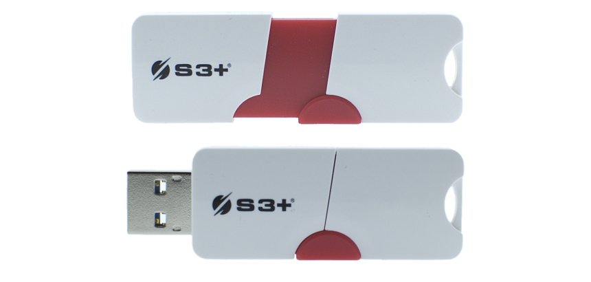 S3Plus Technologies Space + E1 unità flash USB 128 GB USB tipo A 3.2 Gen 1 (3.1 Gen 1) Rosso, Bianco