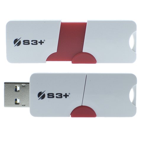 S3Plus Technologies Space + E1 USB flash drive 128 GB USB Type-A 3.2 Gen 1 (3.1 Gen 1) Red, White