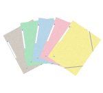 Chemise oxford top file+ carte lustree a4 210x297mm 3  rabats elast etiquette dos    coloris assortis pastel lot 5