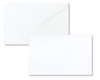 Scatola 100 biglietti + 100 buste - Bristol - bianco - 9 x 14 cm - Rex Sadoch