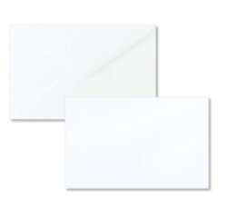 Scatola 100 biglietti + 100 buste - Bristol - bianco - 9 x 14 cm - Rex Sadoch