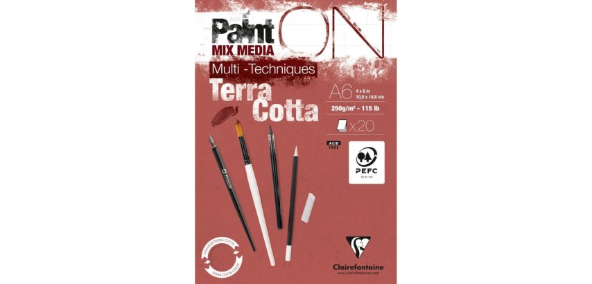 Bloc PaintON TERRACOTTA collé A6 20F