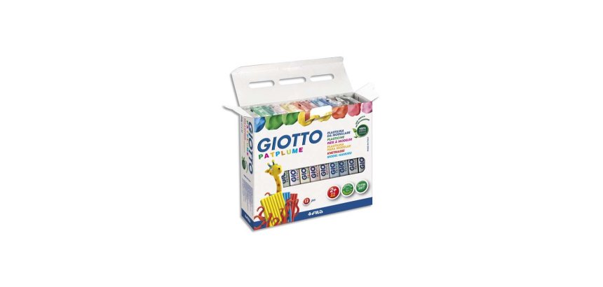 Pâte à modeler giotto patplume végétale coloris assortis boîte 12x350g
