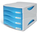 ARDA TR15P4PBL desk tray/organizer Grey, Blue