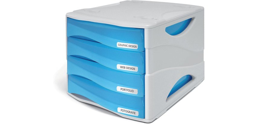 ARDA TR15P4PBL vassoio da scrivania Grigio, Blu