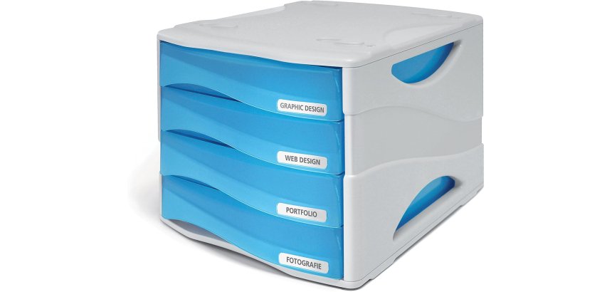 ARDA TR15P4PBL desk tray/organizer Grey, Blue