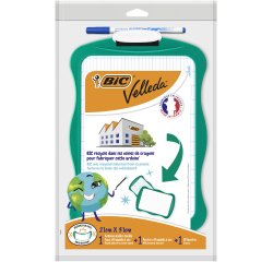 Ardoise bic velleda double face 21x31 1 feutre fin1721   bleu 1 effacette