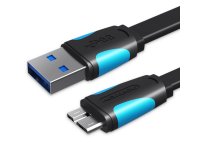 Vention Cable USB 3.0 VAS-A12-B025/ MicroUSB Macho - USB Macho/ 25cm/ Azul y Negro
