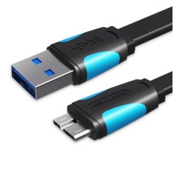 Vention Cable USB 3.0 VAS-A12-B025/ MicroUSB Macho - USB Macho/ 25cm/ Azul y Negro