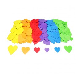 Coeurs en mousse eva sodertex adhesive 200 pieces tailles etcoloris assortis