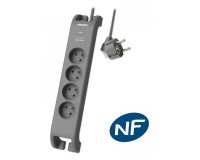 MCL SPN3140A/19 multiprise 2 m 4 sortie(s) CA Intérieure Gris