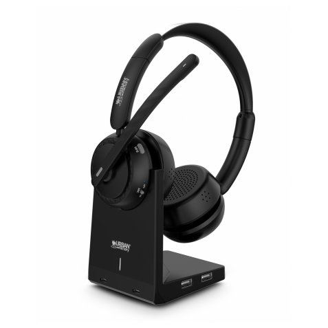 Urban Factory MOVEE MAX Auriculares Inalámbrico Diadema Juego USB tipo A Bluetooth Base de carga Negro