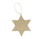 Etoile plate à suspendre 7,5cm - Kraft