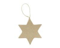 Etoile plate à suspendre 7,5cm - Kraft