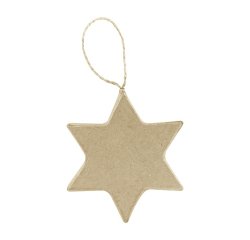 Etoile plate à suspendre 7,5cm - Kraft