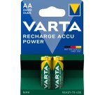 Varta Recharge Accu Power AA 2600 mAh Blister da 2 (Batteria NiMH Accu Precaricata, Mignon, batteria ricaricabile, pronta all'uso)