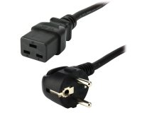 MCL Power Cable Black 3.0m Noir 3 m Prise d'alimentation type E Coupleur C19
