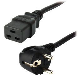 MCL Power Cable Black 3.0m Noir 3 m Prise d'alimentation type E Coupleur C19