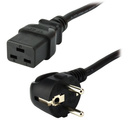 MCL Power Cable Black 3.0m Noir 3 m Prise d'alimentation type E Coupleur C19