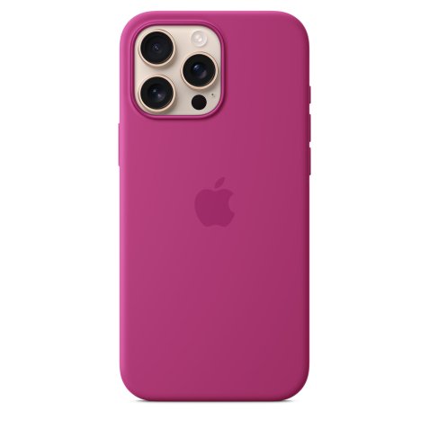 Apple Coque en silicone avec MagSafe pour iPhone 16 Pro Max - Fuchsia