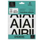 Pochette de lettres adhésives noires A-Z 50 mm - Noir