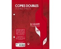 Copies doubles sous film 7000 17x22 cm 200 pages perforées 2 trous grands carreaux 70 g
